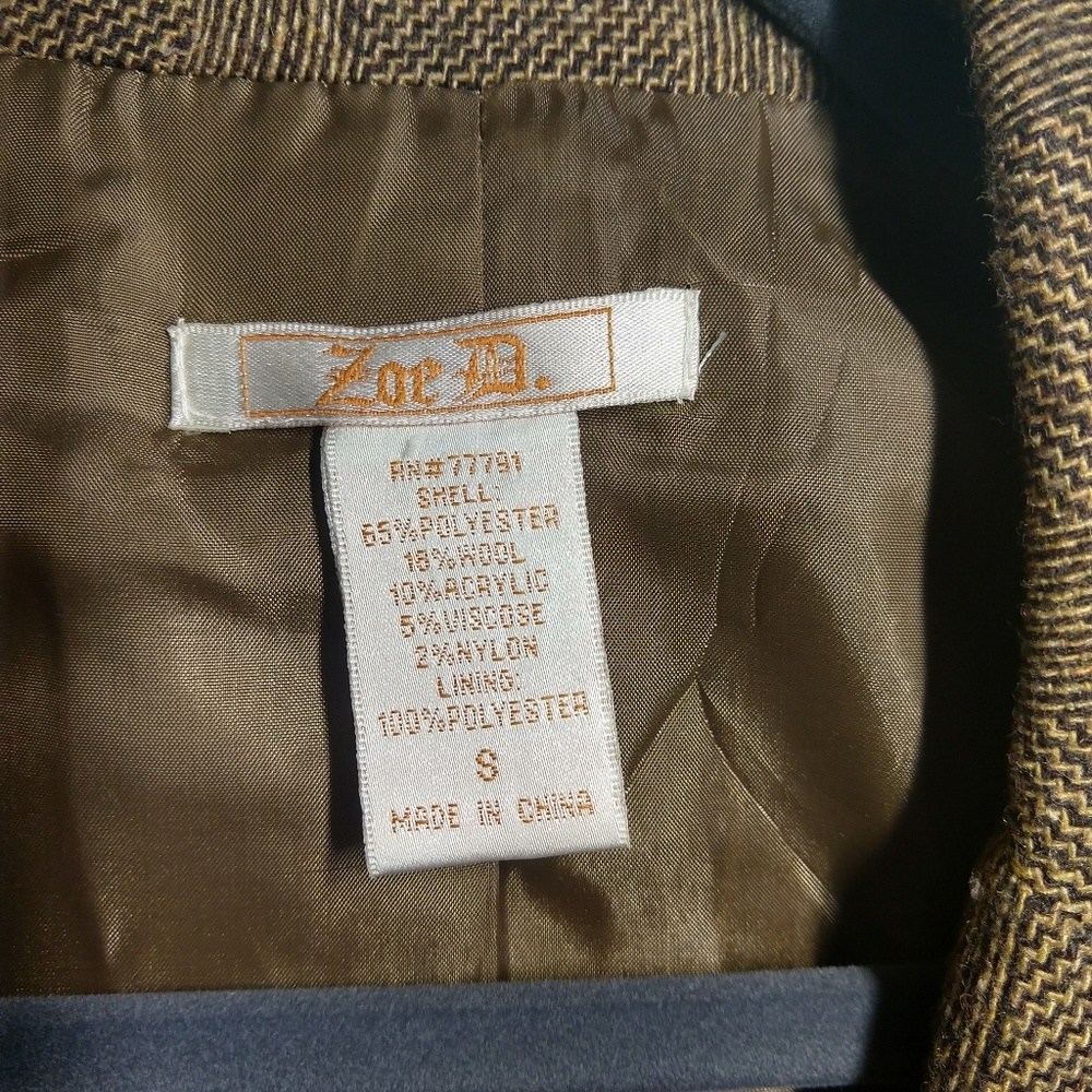 Zoe D Tweed Blazer Vintage Details - Picture 7 of 7